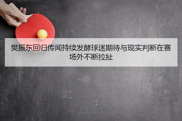 樊振东回归传闻持续发酵球迷期待与现实判断在赛场外不断拉扯